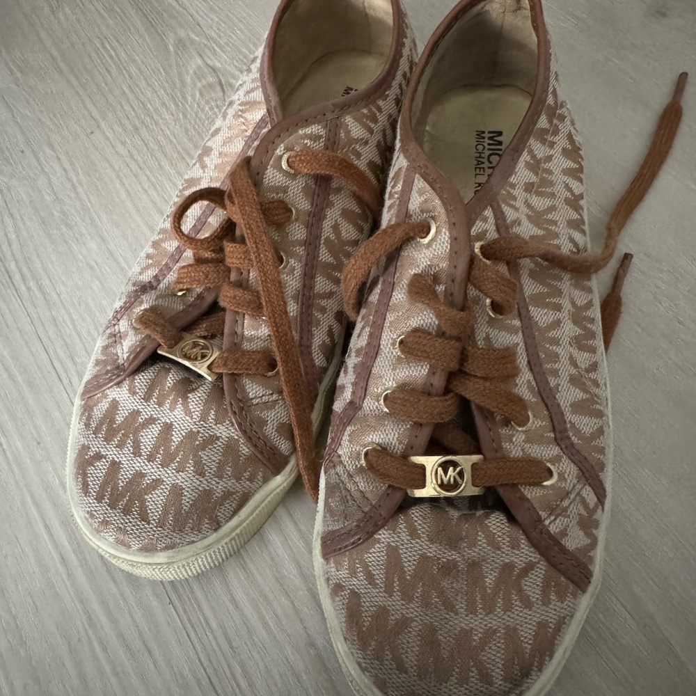 Michael Kors Brown Monogram Sneakers